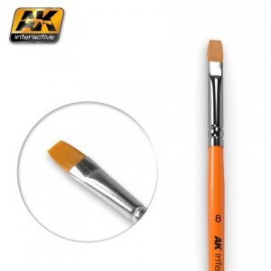 Picture of AK Interactive Brushes - Synthetic Flat 6 #00611