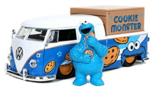 Picture of 1/24 1963 VW Bus Pickup Truck w/Cookie Monster Figure