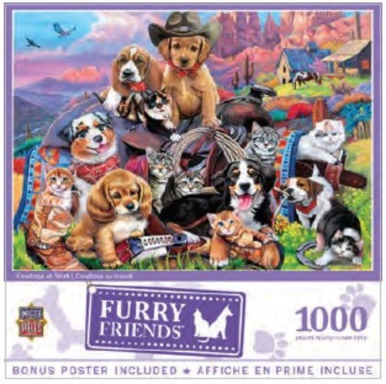 Picture of Furry Friends: Cowboys at Work (Dogs & Cats) Puzzle (1000pc)