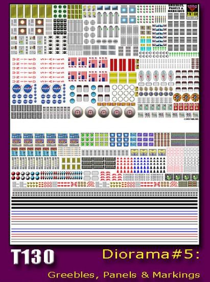 Picture of Generic Sci-Fi Diorama Decal Set: Greebles, Panels & Markings