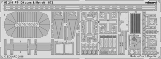 Picture of 1/72 Ship- PT109 Guns & Life Raft for RMX