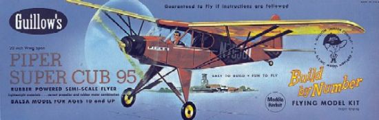 Picture of Guillow Piper Super Cub 95 Rubber Powered Semi-Scale Flyer - GUI602