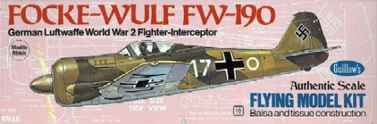 Picture of Guillow S Focke-Wulf FW-190 Flying Model Kit - GUI502