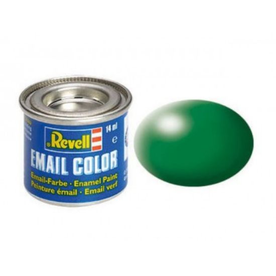 Picture of 14ml Enamel Leaf Green Silk Tinlets (6/Bx)