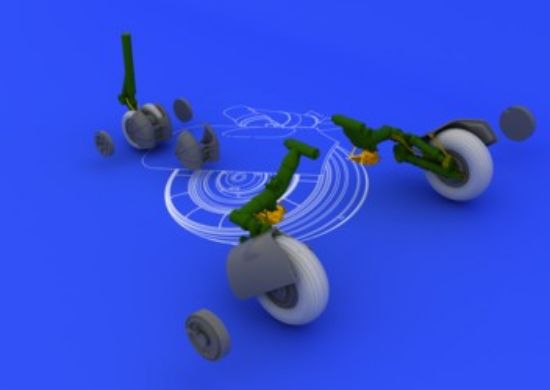 Picture of EDU648089 1:48 Eduard MiG-23M/MF Flogger Wheels (for The Trumpeter Model Kit)