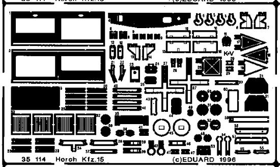 Picture of Eduard Models Armor- Horch Kfz15 -- Plastic Model Vehicle Accessory