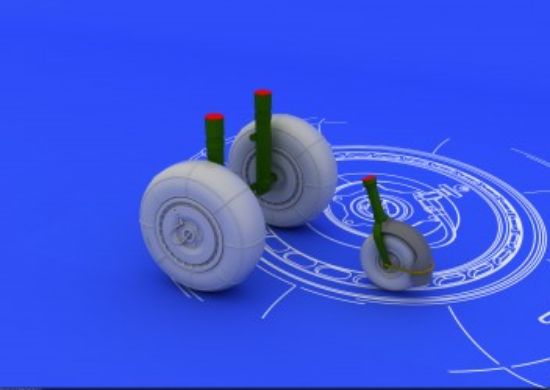 Picture of EDU672014 1:72 Eduard Ju 88 Late Wheels Set (for with Revell Kit)