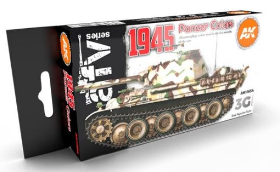 Picture of AFV Series: 1945 Late War Panzer Camouflage Acrylic Paint Set (6 Colors) 17ml Bottles