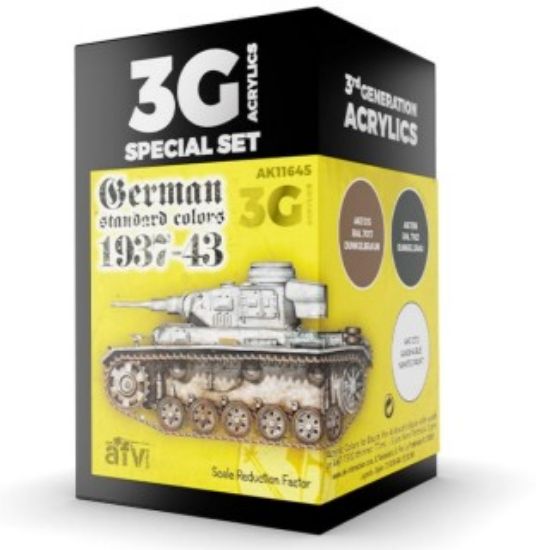 Picture of AFV Series: German Standard 1937-1943 Acrylic Paint Set (3 Colors) 17ml Bottles