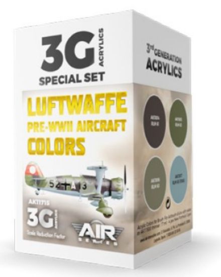 Picture of Air Series: Luftwaffe Pre-WWII Aircraft Acrylic Paint Set (4 Colors) 17ml Bottles