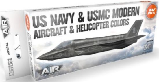 Picture of Air Series: US Navy & USMC Modern Aircraft & Helicopter Acrylic Paint Set (8 Colors) 17ml Bottles