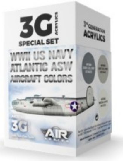 Picture of Air Series: WWII US Navy Atlantic ASW Aircraft Acrylic Paint Set (3 Colors) 17ml Bottles
