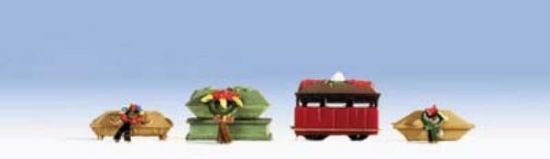 Picture of HO Coffins w/Funeral Wreaths (4)