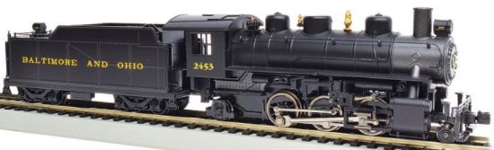 Picture of HO Prairie 2-6-2 Steam Locomotive w/Smoke & Tender Baltimore & Ohio #2453