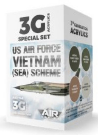 Picture of Air Series: US Air Force Vietnam (Sea) Scheme Acrylic Paint Set (4 Colors) 17ml Bottles