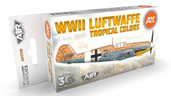 Picture of Air Series: WWII Luftwaffe Tropical Aircraft Acrylic Paint Set (6 Colors) 17ml Bottles