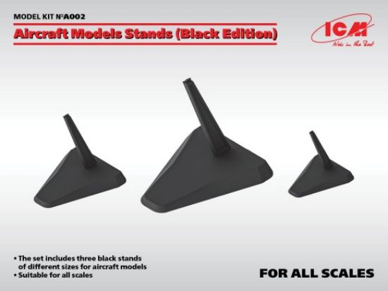 Picture of Aircraft Black Display Stands use for 1/144, 1/72, 1/48, 1/32 (3)