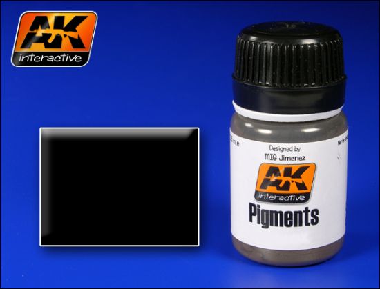 Picture of AK Interactive Black Pigment 35ml Bottle -- Model Paint Pigment --