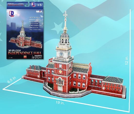 Picture of Independence Hall (Philadelphia, Pa, USA) (43pcs) -- 3D Jigsaw Puzzle -- #85