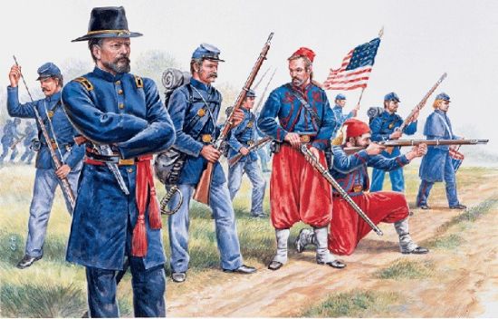 Picture of Italeri 1/72 American Civil Wars Union Infantry/Zouaves 6012S