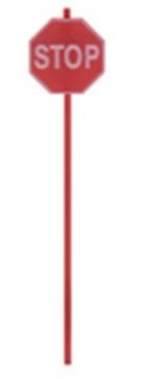 Picture of HO Modern Stop Sign Red (15)