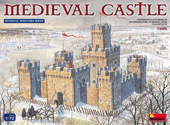 Picture of Medieval Castle -- Plastic Model Building Kit -- 1/72 Scale -- #72005