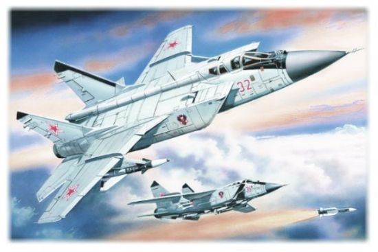 Picture of MiG-31B Russian Interceptor Fighter -- Plastic Model Airplane Kit -- 1/72 Scale -- #72151