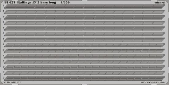 Picture of Railings 45´ 2 Bars Long- 1:350 -Eduard