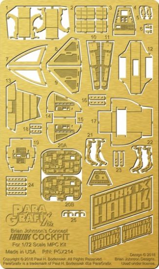 Picture of 1/72 Space 1999: Hawk Mk IX Cockpit Photo-Etch Set for MPC