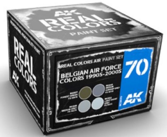 Picture of Real Colors: Belgian Air Force 1990s-2000s Acrylic Lacquer Paint Set (4) 10ml Bottles(D)