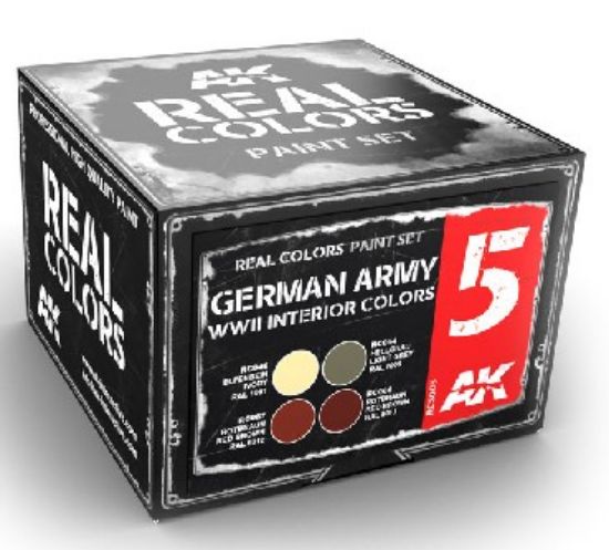 Picture of Real Colors: German Army WWII Interior Acrylic Lacquer Paint Set (4) 10ml Bottles