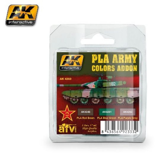 Picture of AFV Series: PLA Army Colors Add-on Acrylic Paint Set (3 Colors) 17ml Bottles