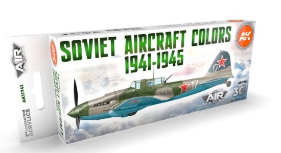Picture of Air Series: Soviet Aircraft 1941-45 Acrylic Paint Set (8 Colors) 17ml Bottles