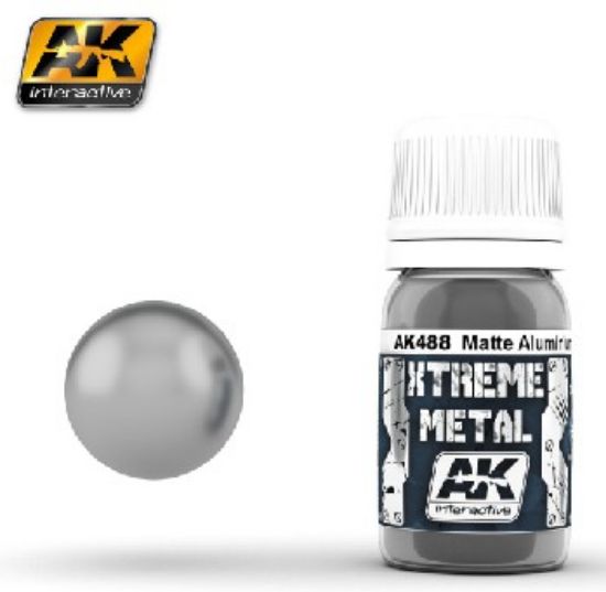 Picture of AK Interactive Xtreme Metal Matte Aluminum (30ml) -- Hobby and Model