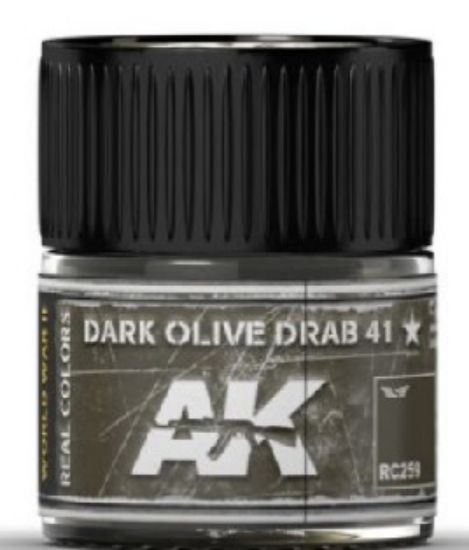 Picture of Real Colors: Dark Olive Drab 41 Acrylic Lacquer Paint 10ml Bottle