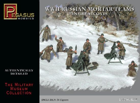 Picture of Pegasus Hobby 1/72 WWII Russian Mortar teams in Greatcoats PGH7273