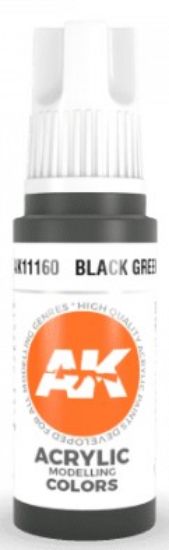 Picture of Black Green Acrylic Paint 17ml Bottle