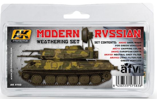 Picture of Modern Russian Weathering Set (5 Colors), by AK Interactive, Model P
