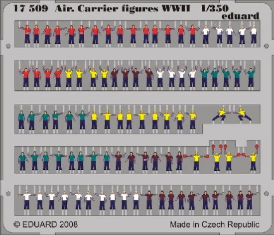 Picture of Eduard 17509 WWII Aircraft Carrier Figures Color 1/350 Scale Color Photoetch