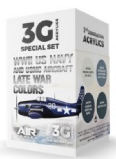 Picture of Air Series: WWII US Navy & USMC Aircraft Late War Acrylic Paint Set (4 Colors) 17ml Bottles