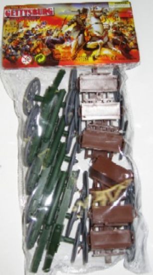 Picture of BMC 98526 American Civil War Gettysburg Cannon & Limber Wagon Bagged Toy Set