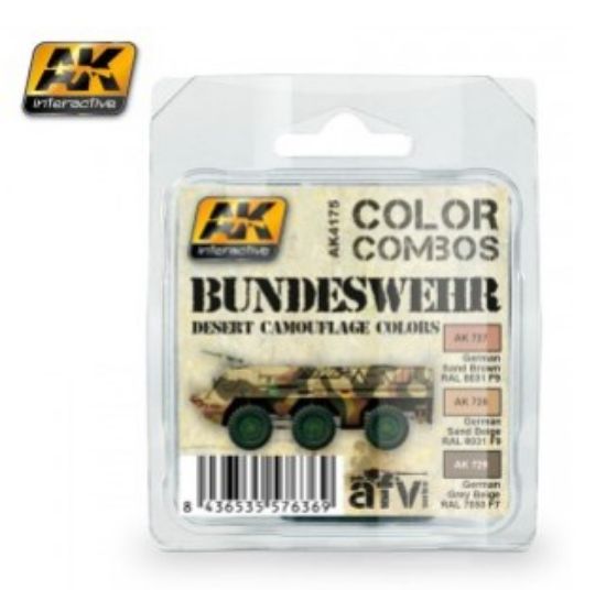 Picture of Bundeswehr Desert Camouflage Acrylic Set, 17ml by AK Interactive, Mo