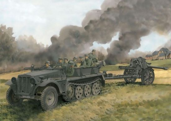 Picture of 1/35 SdKfz 10 Ausf A Halftrack w/10.5cm LeFH18/40 Gun