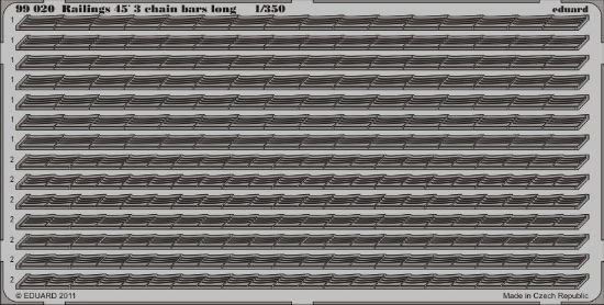 Picture of Eduard Photoetch 1:350 - Railings 45' 3 Chain Bars Long - EDP99020