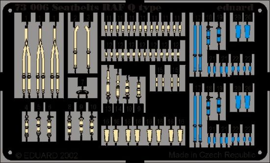 Picture of Eduard Photoetch 1:72 - Seatbelts RAF Q Type - EDP73006