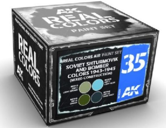 Picture of Real Colors: Soviet Sturmovik & Bomber 1943-1945 Acrylic Lacquer Paint Set (4) 10ml Bottles
