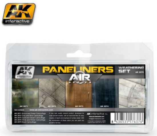 Picture of Air Series: Panel Liners Weathering Enamel Paint Set (5 Colors) 35ml Bottle
