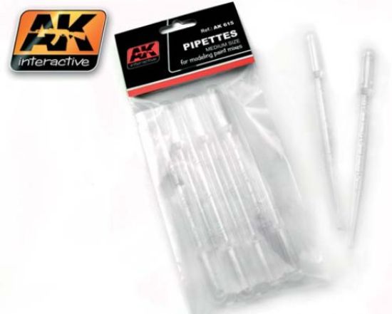 Picture of AK Interactive Medium Pipettes (7) -- Model Airbrush Accessory --