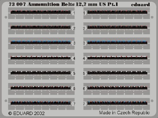 Picture of Ammunition Belts 127mm USAF PRE-PAINTED in Colour- 1:72