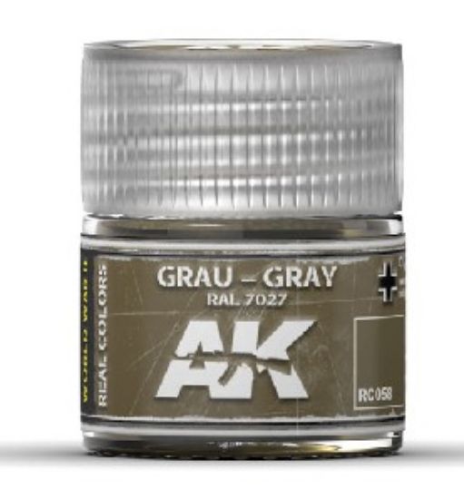Picture of Real Colors: Grey RAL7027 Acrylic Lacquer Paint 10ml Bottle